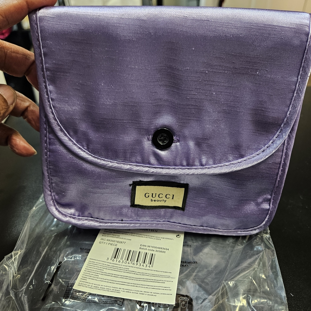Gucci Purple Satin Pouch